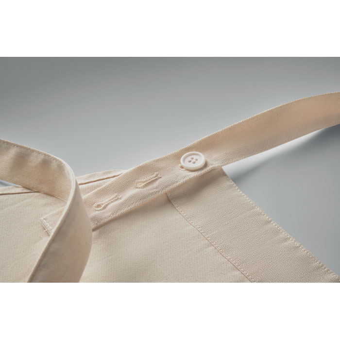 Organic cotton apron 240 gr/m² Beige item detail picture