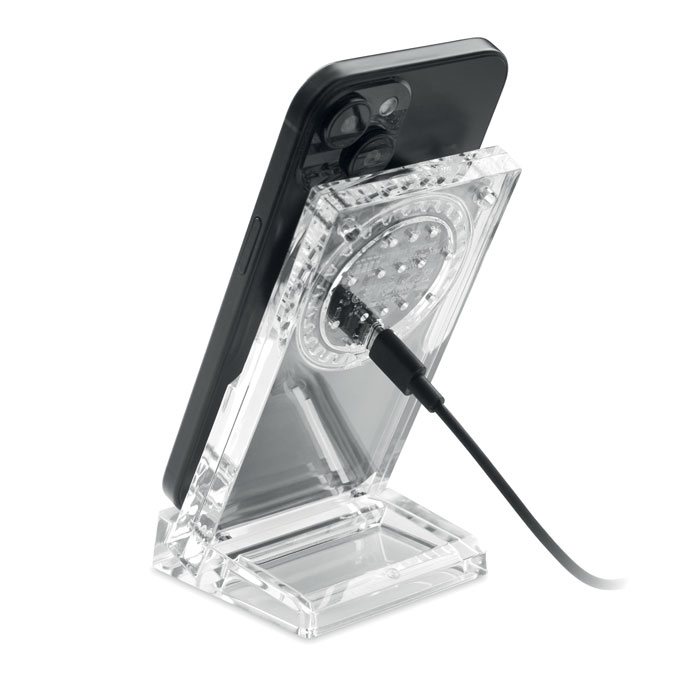 Caricabatterie wireless in acrilic Trasparente item picture 5