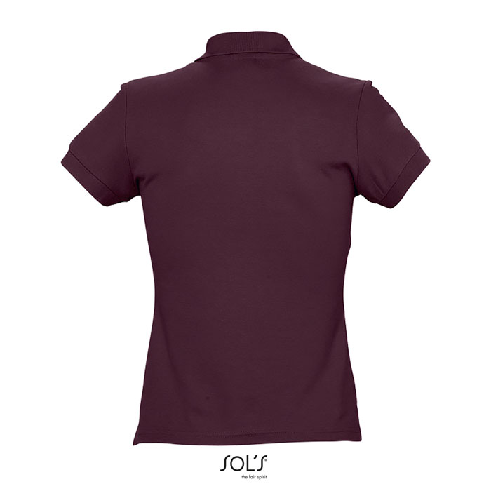 PASSION WOMEN POLO 170g Burgundy item picture back