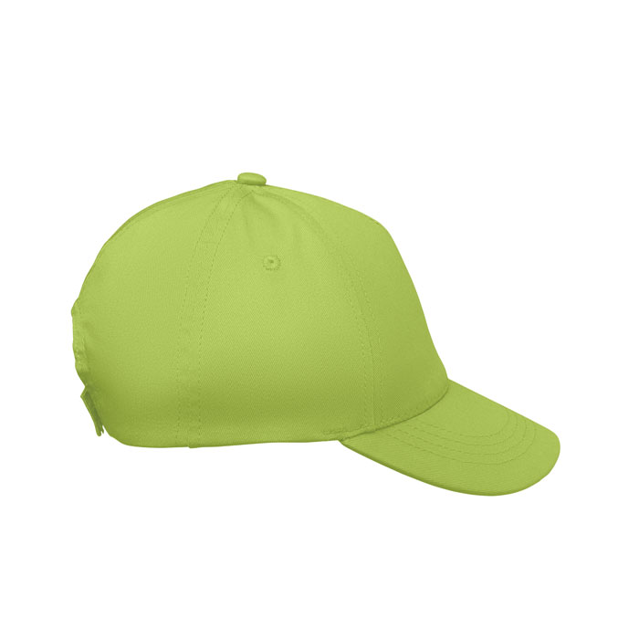 5 panel kids baseball cap Lime item picture open