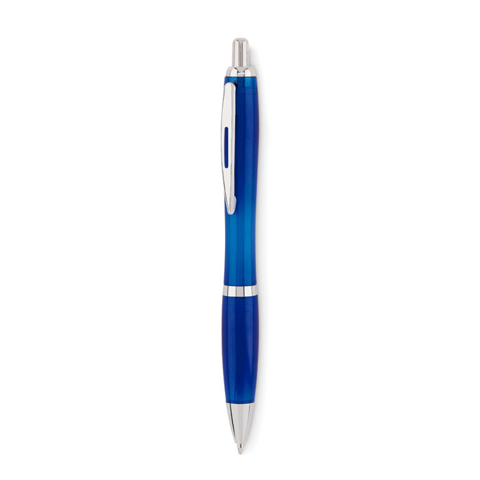 Ball pen in RPET Blu Trasparente item picture front