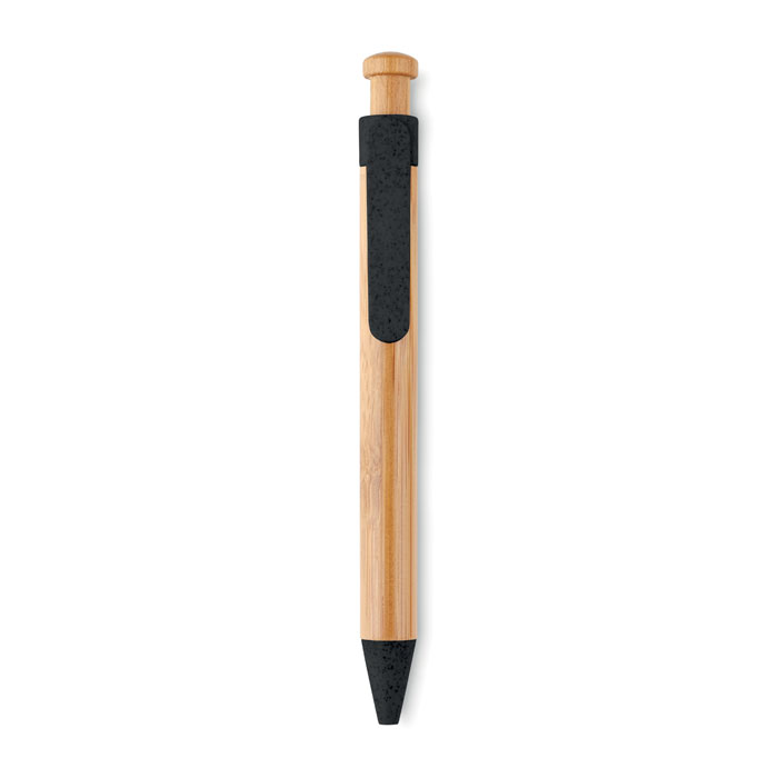 Penna a sfera in bamboo Nero item picture front