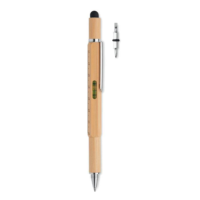 Spirit level pen in bamboo Legno item picture front