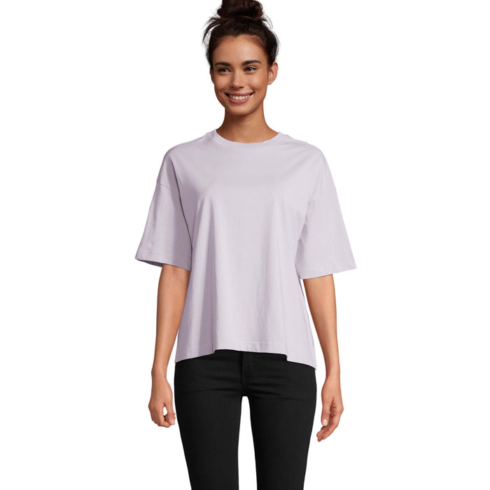 BOXY WOMEN T-SHIRT OVERSIZE Lilla item picture front