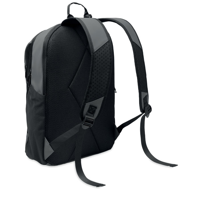 15" soft PU laptop backpack Grigio Pietra item picture back
