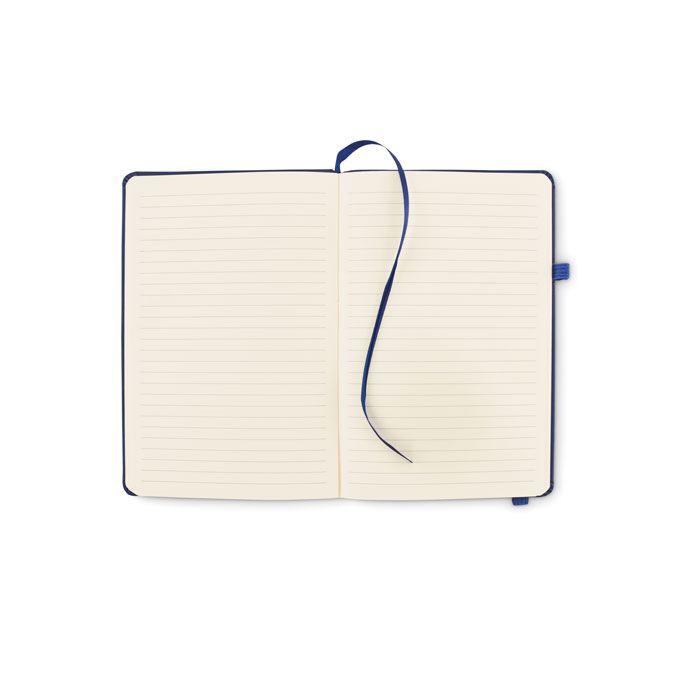 Notebook A5 in PU riciclato Blu item picture open
