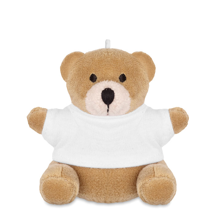 Orsetto peluche portachiavi white item picture front