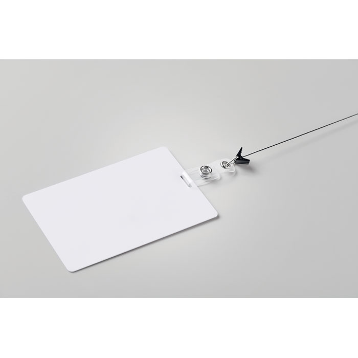 Badge con cordino 120x80 mm Bianco item picture 6