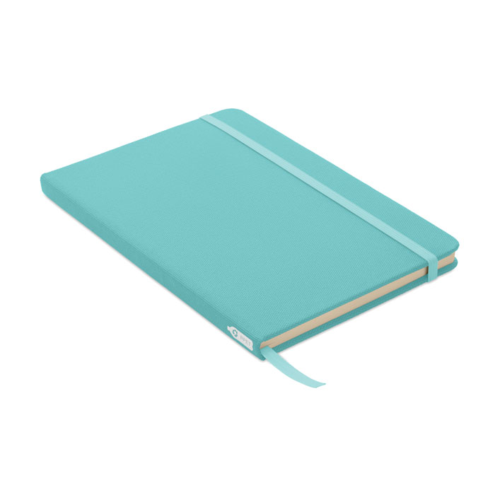 Notebook A5 in 600D RPET Turchese item picture front