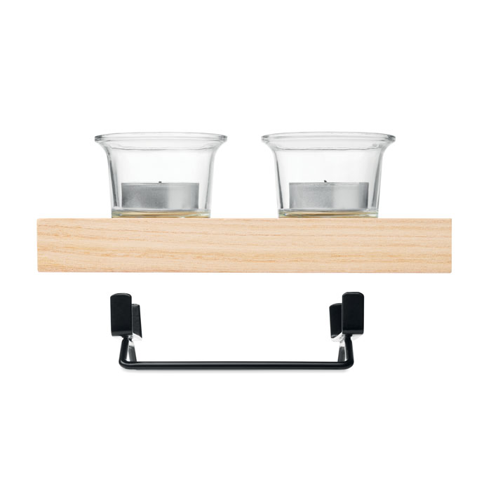 Tea light holder set with stand Legno item picture open