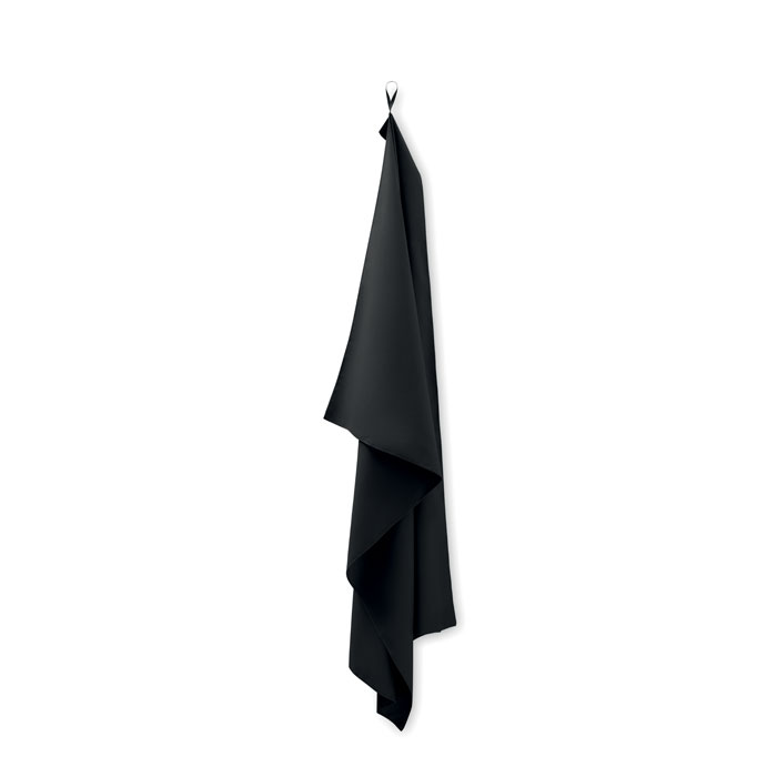 Asciugamano in microfibra Nero item picture front