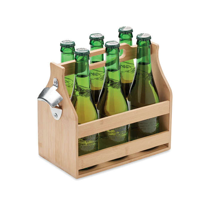 6 beer crate in bamboo Legno item picture side
