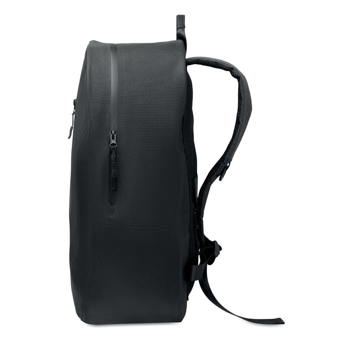 300D RPET computer backpack Nero item picture open