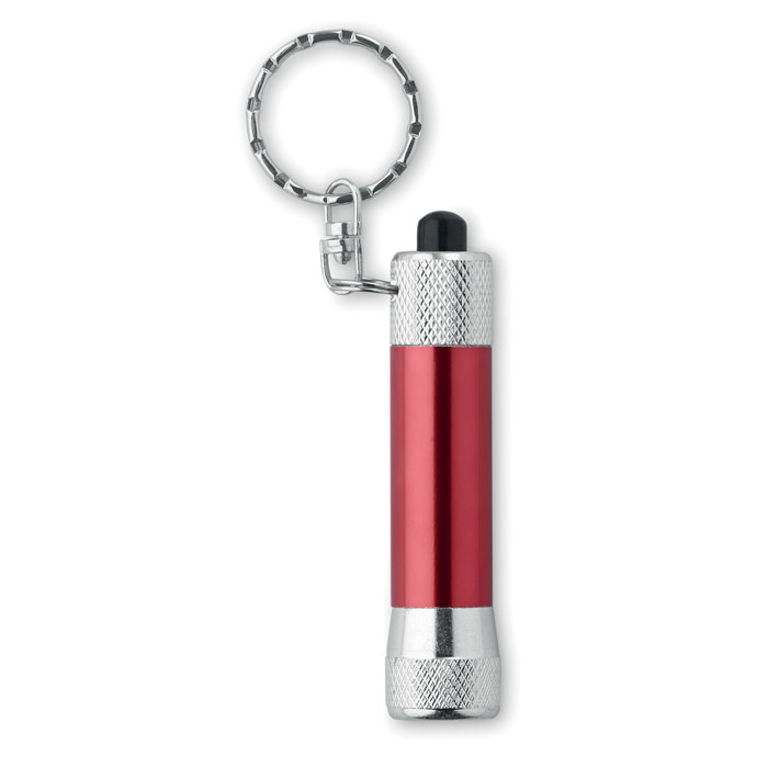 Aluminium torch with key ring Rosso item picture front