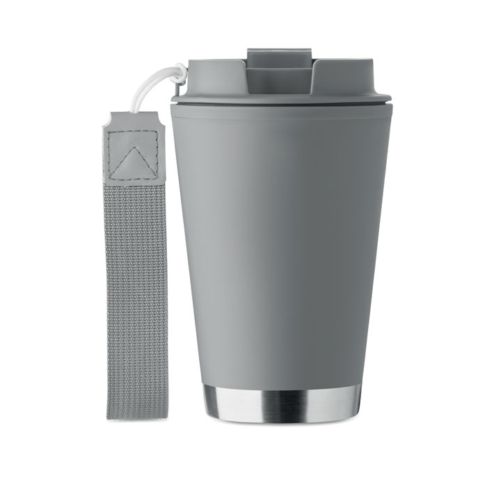 Bicchiere a doppio strato. 300 ml. Grigio Pietra item picture side