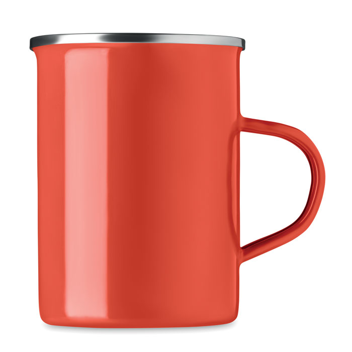 Metal mug with enamel layer Rosso item picture back