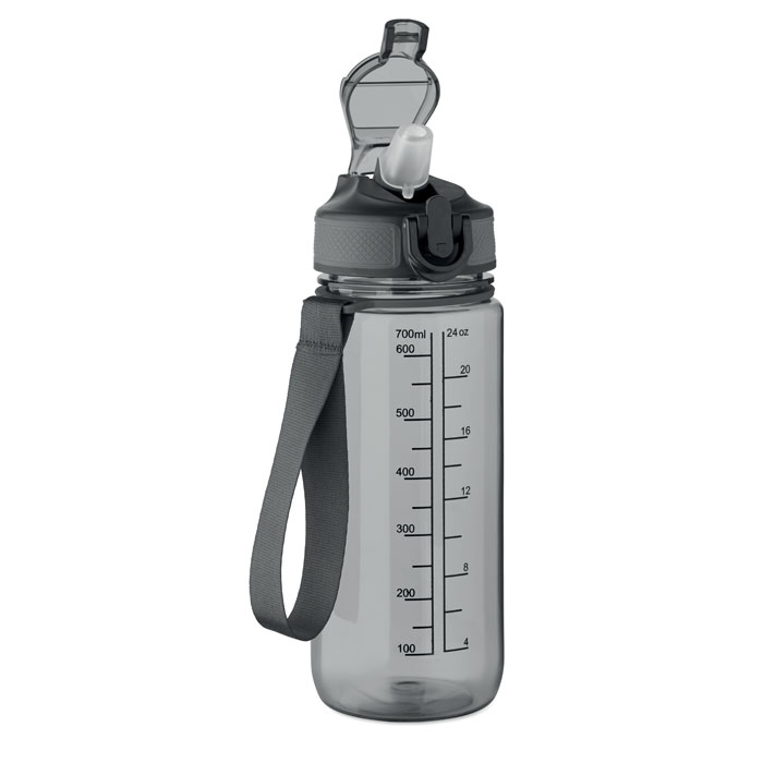 Bottiglia sport 700ml Grigio Trasparente item picture back