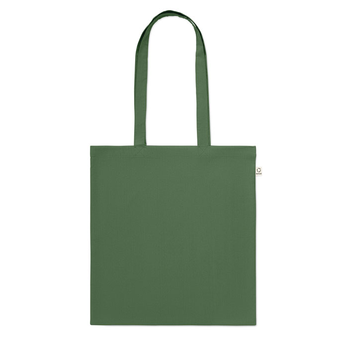 Recycled cotton shopping bag Verde Scuro item picture side