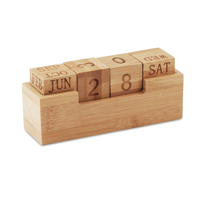 Calendario in bamboo wood item picture front