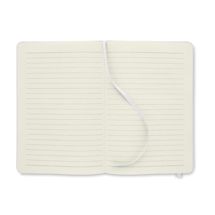 A5 RPET notebook 80 lined Bianco item picture open