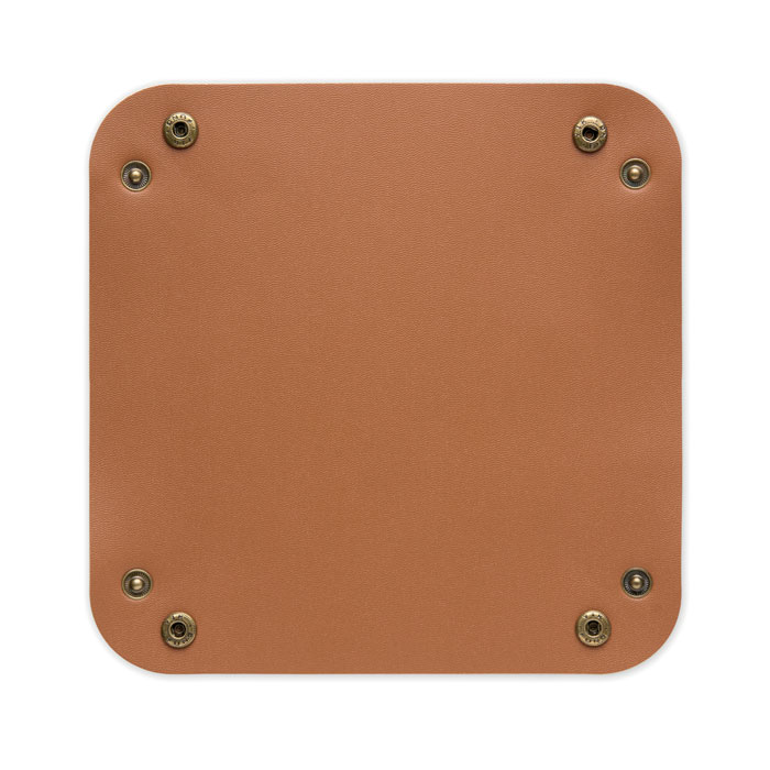 Svuotatasche pieghevole in PU Marrone item picture 1