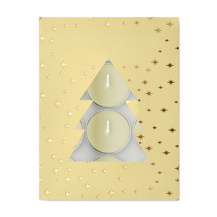 Cinnamon scented tea light set Beige item picture back