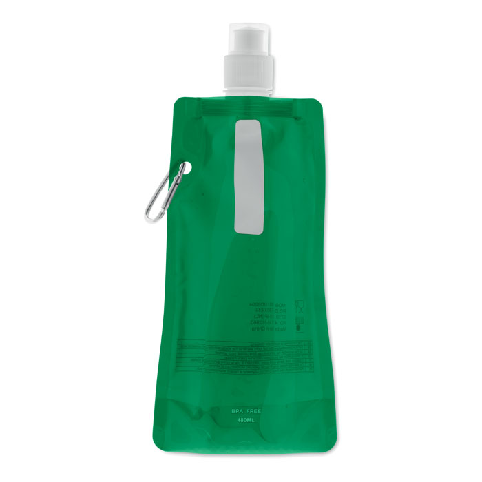 Foldable water bottle Verde Trasparente item picture side