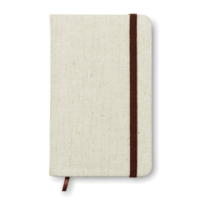 A6 canvas notebook lined Beige item picture front