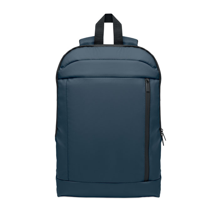 Expandable 600D RPET backpack Blu item picture top