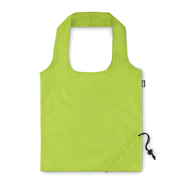 Foldable RPET shopping bag Lime item picture front