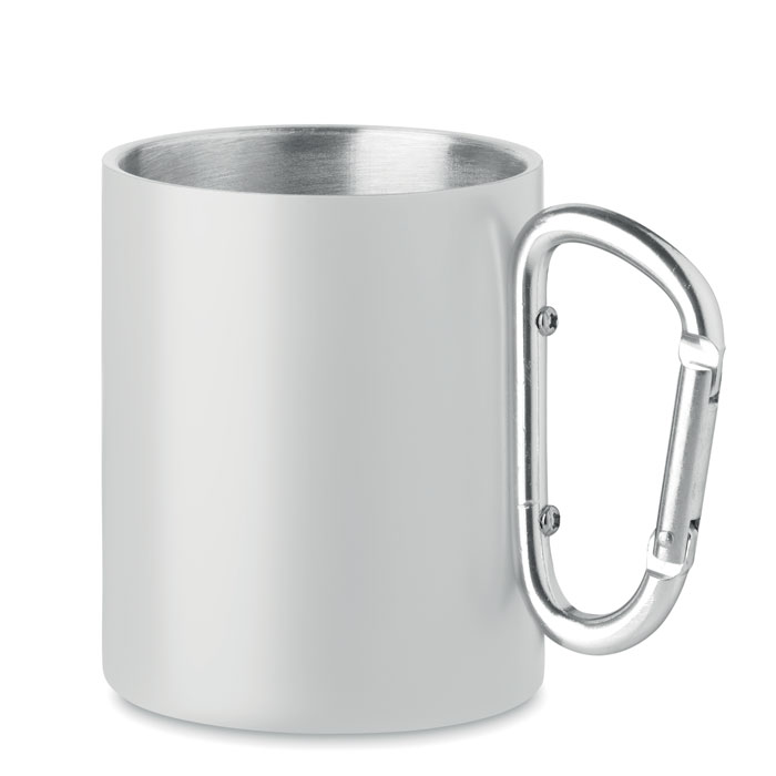 Metal mug and carabiner handle Bianco item picture front