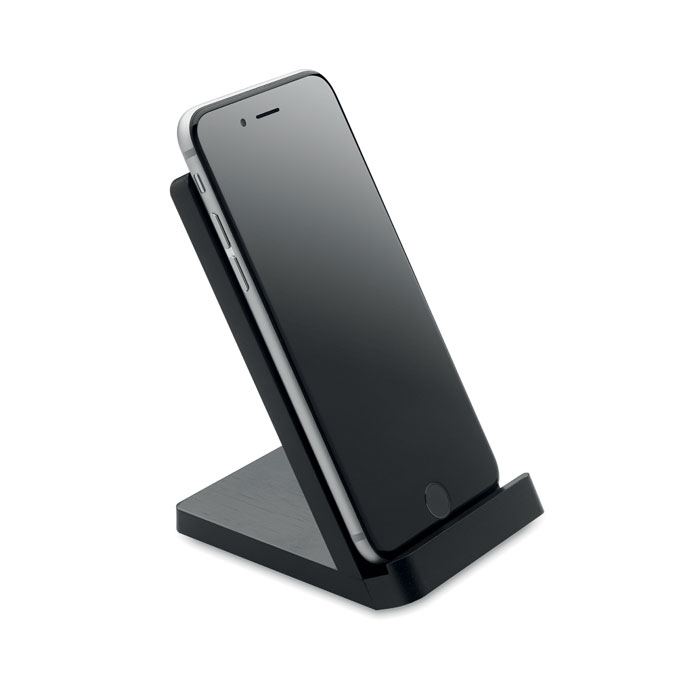 Bamboo wireless charge stand5W Nero item picture side