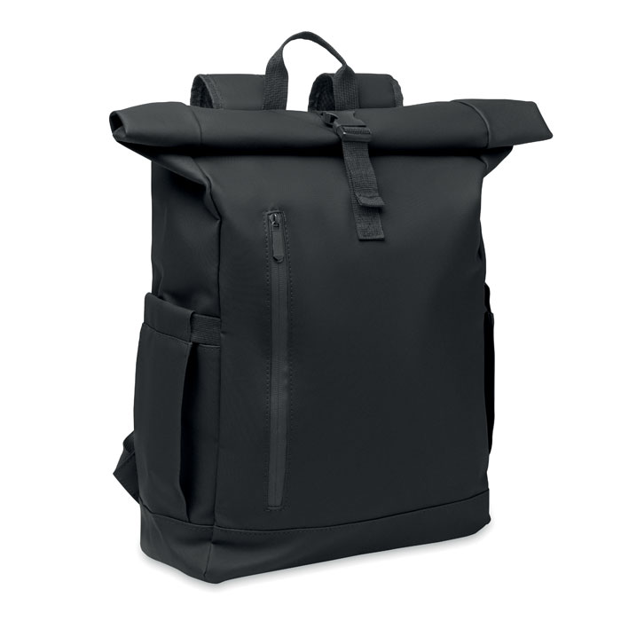 Zaino Rolltop per laptop 600D Nero item picture front