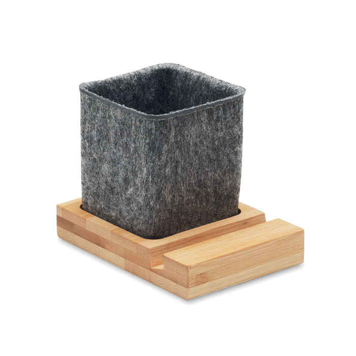 RPET felt pen pot phone stand Legno item picture front