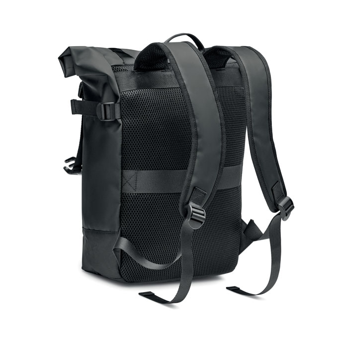 Rolltop backpack 50C tarpaulin Nero item picture side