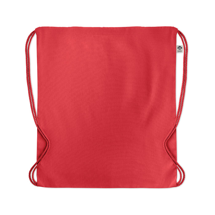 Borsa con coulisse in cotone or Rosso item picture side