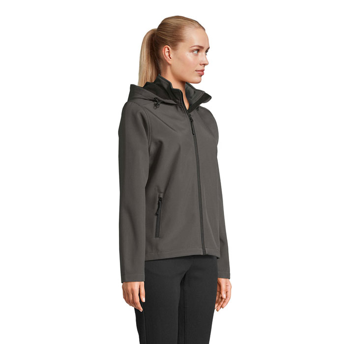 RACE DONNA GIACCA CAPPUCCIO Grigio Carbone item picture side