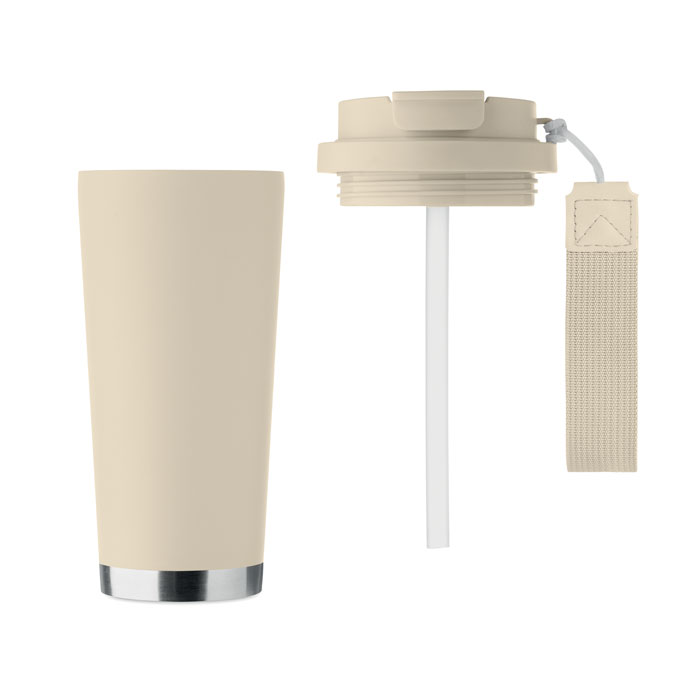 Double wall tumbler 500ml Beige item picture 4