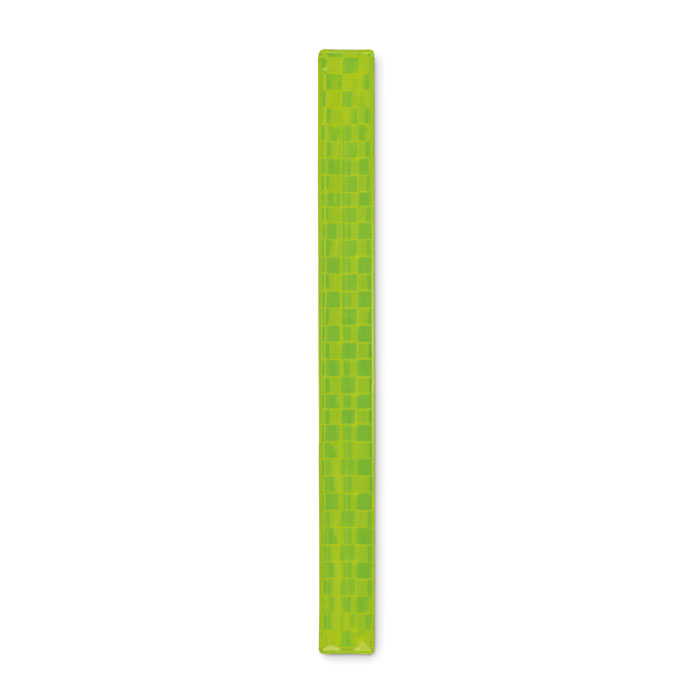 Banda riflettente di sicurezza con superficie a quadretti e pellicola riflettente argento o giallo (CE EN17353). Giallo item picture front