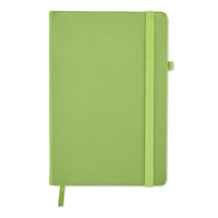 Notebook A5 in PU riciclato Lime item picture open