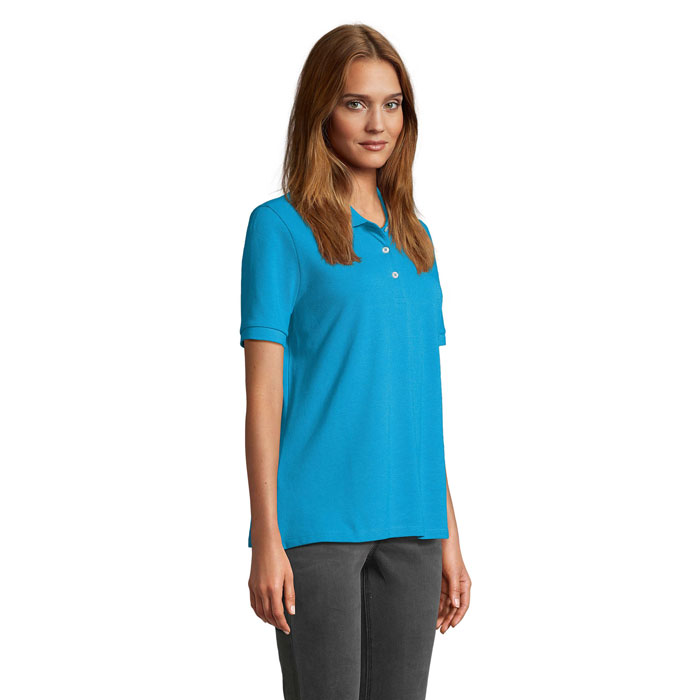 PACIFIC WOMEN POLO Aqua item picture side