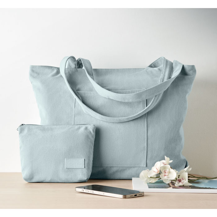Shopper grande in velluto Blu Bambino item ambiant picture