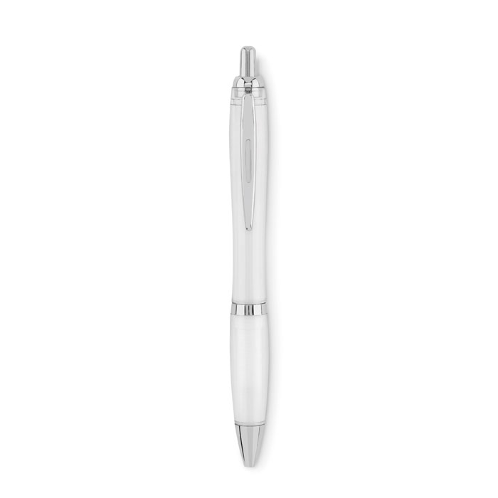 Ball pen in RPET Bianco Trasparente item picture side