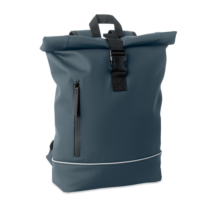 Zaino in PU rolltop per laptop Francese Navy item picture front