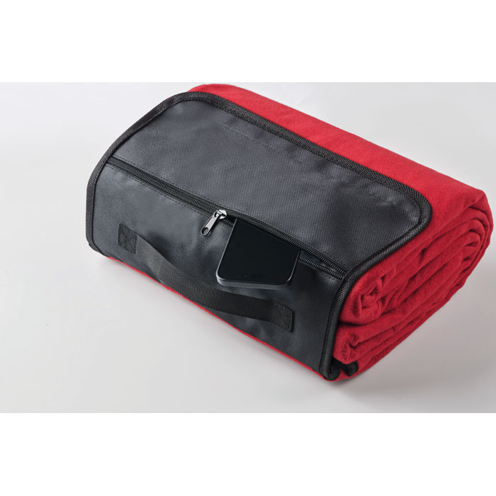Coperta da picnic in pile Rosso item detail picture