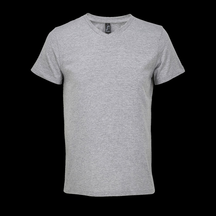 REGENT V V-NECK T-SHIRT Grigio Melange item picture front