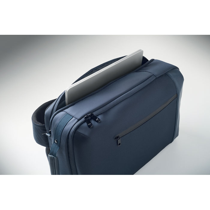 15" laptop jacquard backpack Blu item picture open