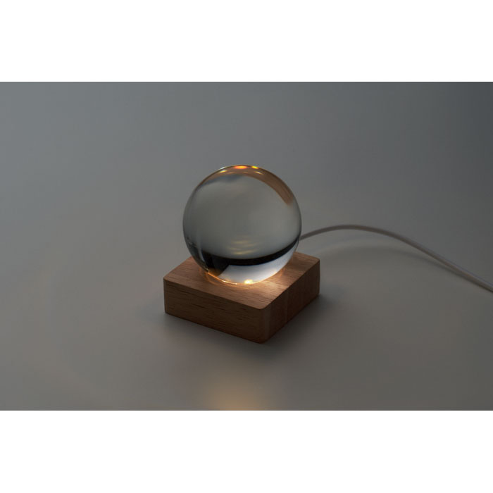 Palla di vetro a LED Legno item detail picture