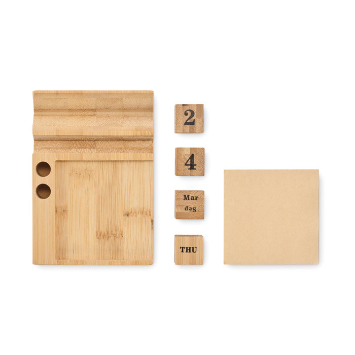 Bamboo desktop calendar Legno item picture open