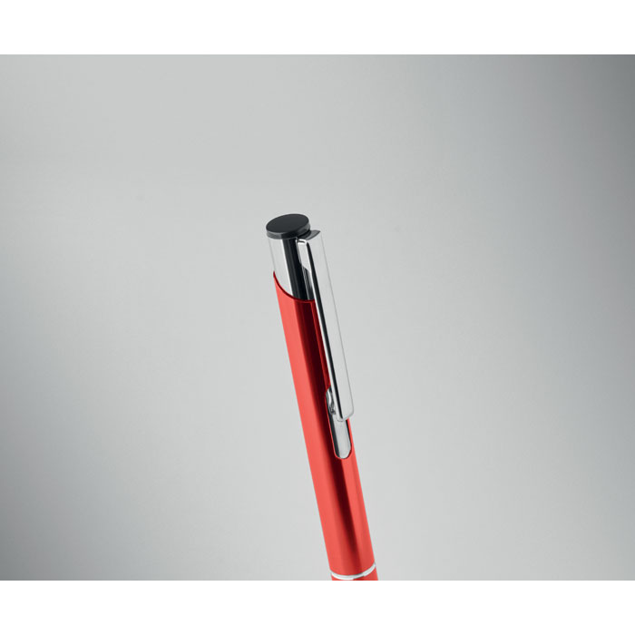 Penna a sfera in alluminio Rosso item picture top